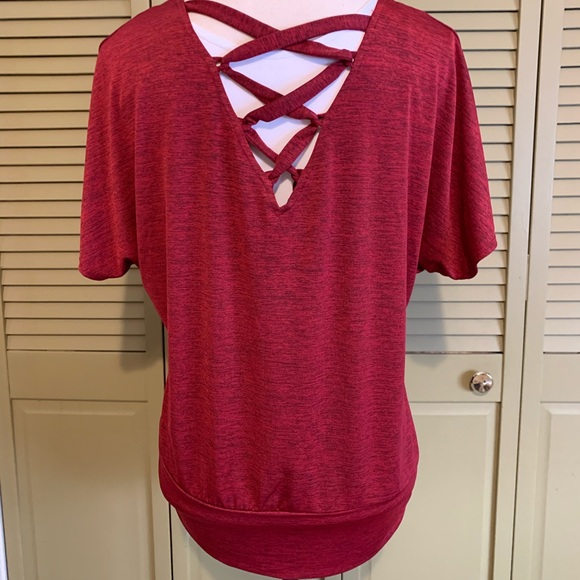 Dolman Sleeve Blouse with Lattice Back - Picture 8 of 8